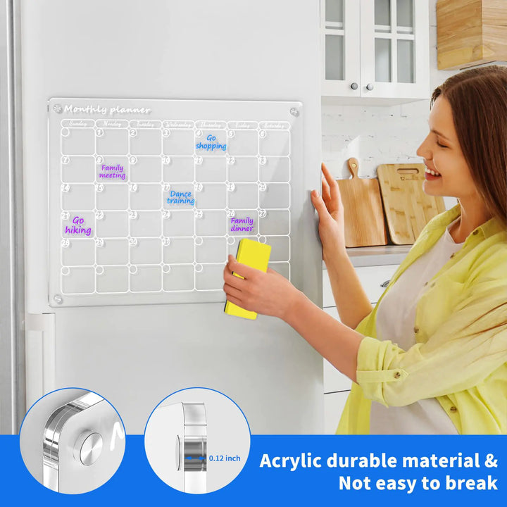 AITEE Magnetic Dry Erase Calendar for Refrigerator
