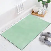 Solid Color Bath Mat - Soft Absorbent & Machine Washable