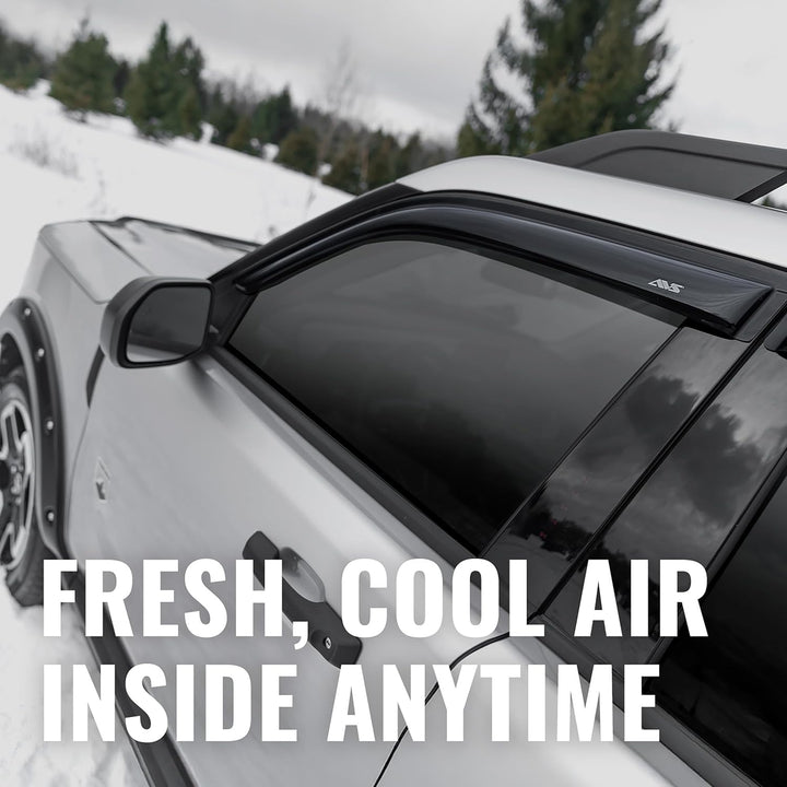 [] outside Mount Rain Guards for 2008 - 2020 Dodge Journey | Window Vent Visors, 4 Pcs. - Smoke | 94072