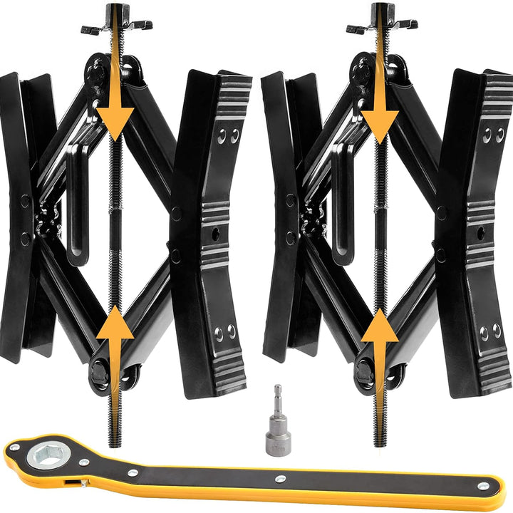 Camper Wheel Chock Stabilizer 2 Sets, Double Speed Heavy Duty Truck RV Tire Scissor Locking X Chock, Camper Accessories for Travel Trailers Tire Chalks, anti Rust Coating, Fit for 3.5” to 12”
