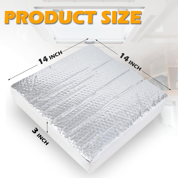 RV Vent Insulator 14″X14″X3″, 2 Piece Universal RV Skylight Cover with Reflective Surface, Skylight Shade Energy Savings Sunroof Fits for 14 Inch X 14 Inch Rv/Camper Vents