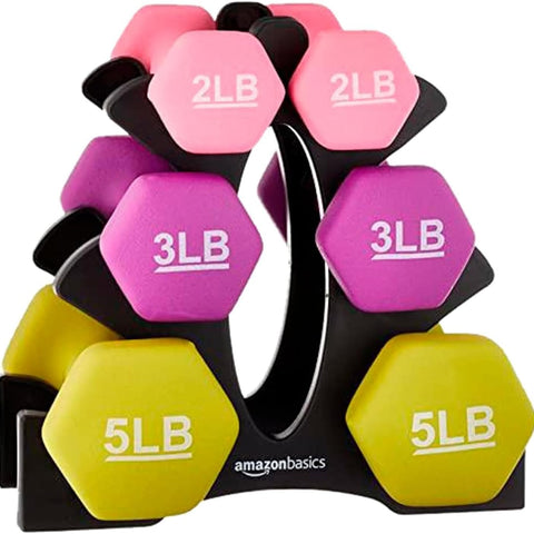 Neoprene Dumbbell Hand Weights for Exercise and Muscle Toning
