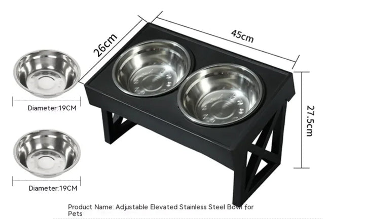 Elevated Slow-Feed Dog Bowl