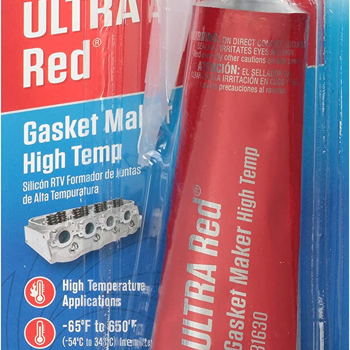81630 Ultra Red High Temperature Gasket Maker, 3 Oz