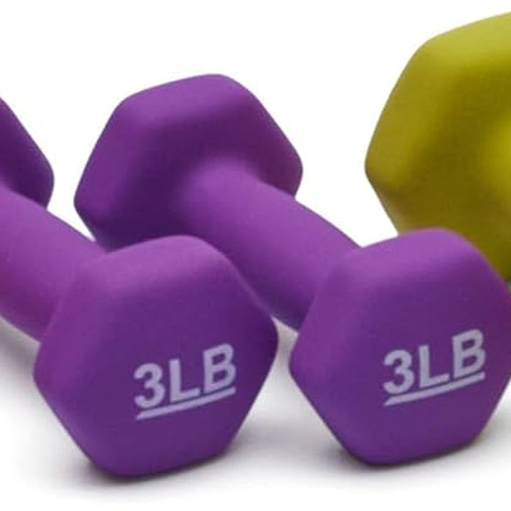 Neoprene Dumbbell Hand Weights for Exercise and Muscle Toning