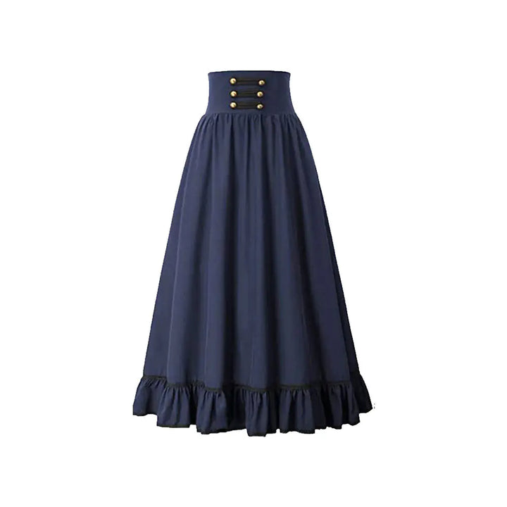 Versatile Women's Medieval Solid Half Dress