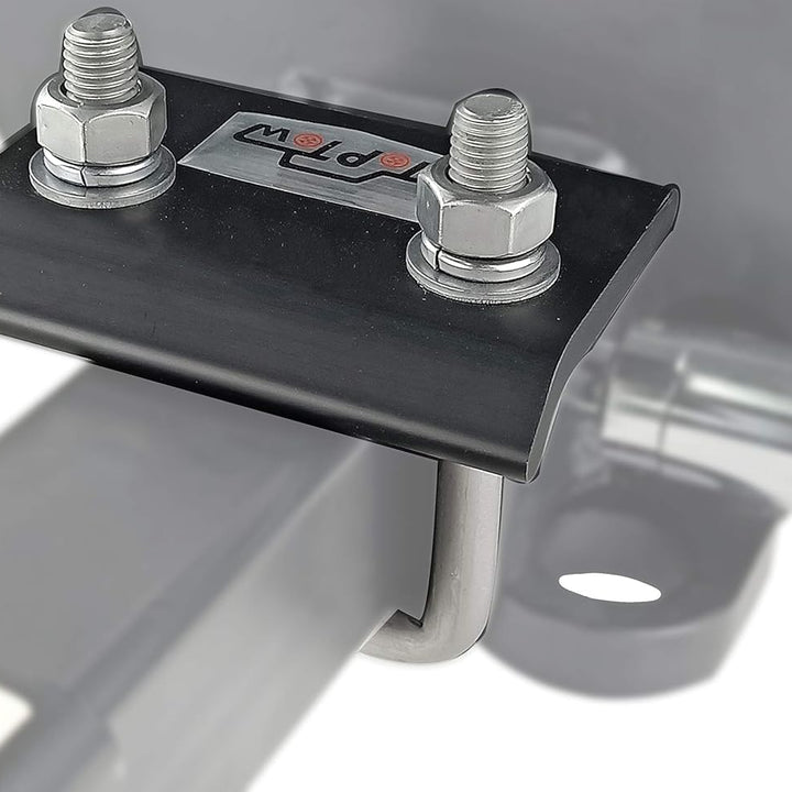 64707 Trailer Hitch Tightener anti Rattle Clamp for 1.25 Inch and 2 Inch Receiver Hitches, Black Aluminum Stabilizer Plate, 2 Packs