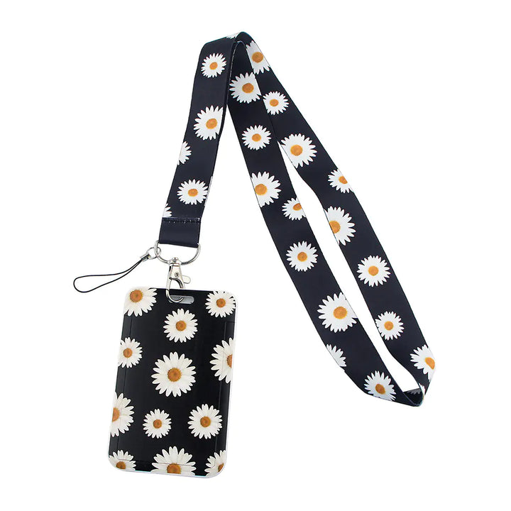 Daisy and Sunflower Phone Strap with Card Holder Set
