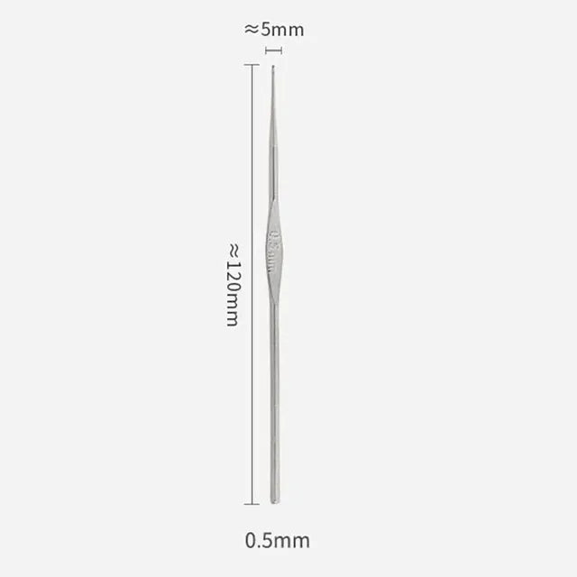 Metal Crochet Hooks Set for Lace Weaving (Size 0.5-1.9mm)