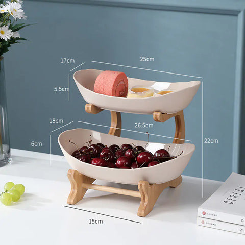 Multi-Layer Fruit Rack and Dried Fruit Tray Table