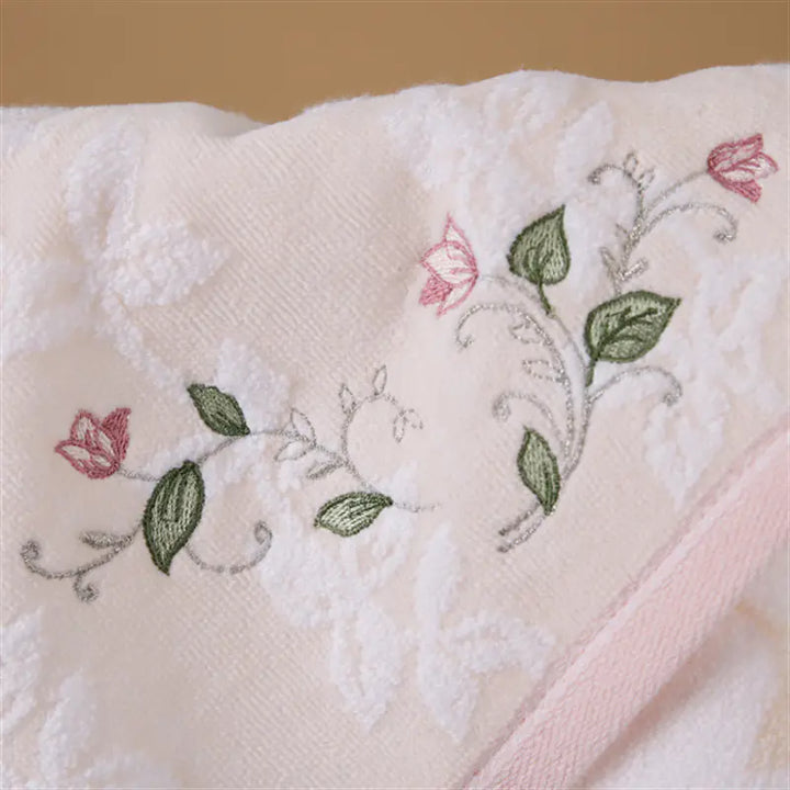 High-Quality Cotton Embroidered Towel for Adults 68x34cm