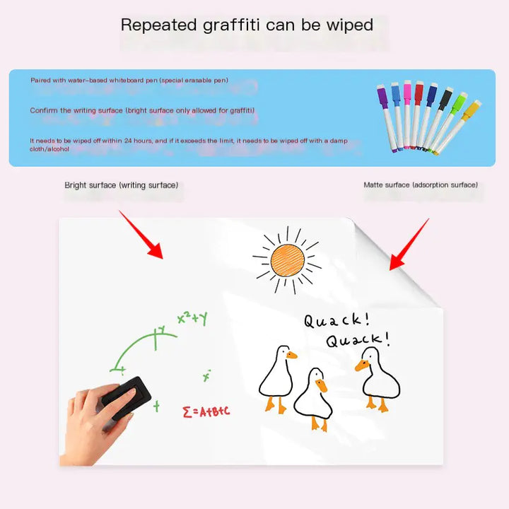 Removable Eco-Friendly Whiteboard Wall Stickers