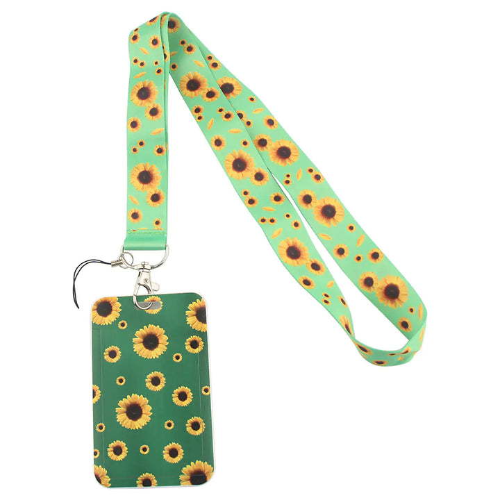 Daisy and Sunflower Phone Strap with Card Holder Set
