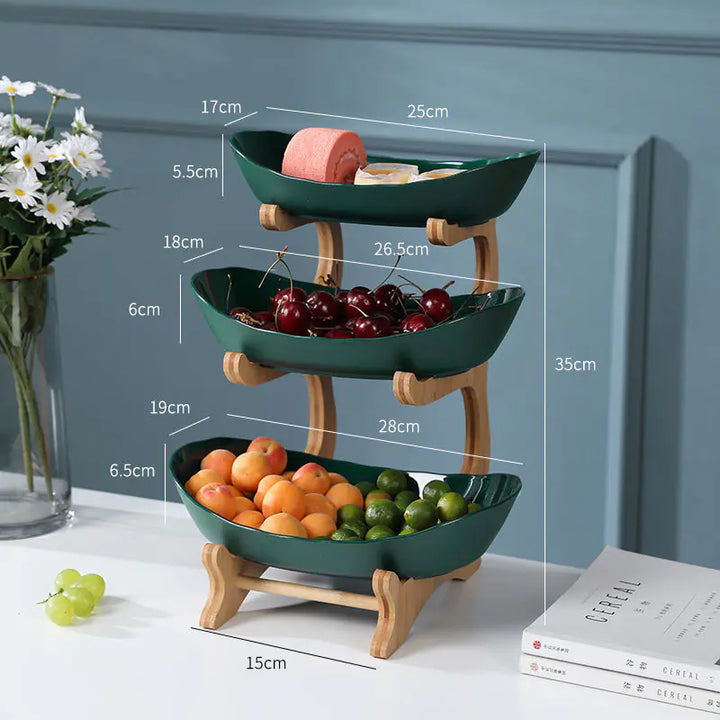 Multi-Layer Fruit Rack and Dried Fruit Tray Table