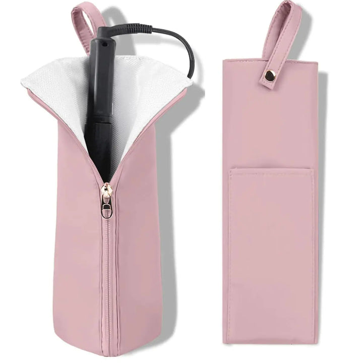 Easy-U Hot Iron Holder & Mat Heat Resistant Travel Bag for Curling Iron Flat Iron - Hair Tool Organizer for Home Travel