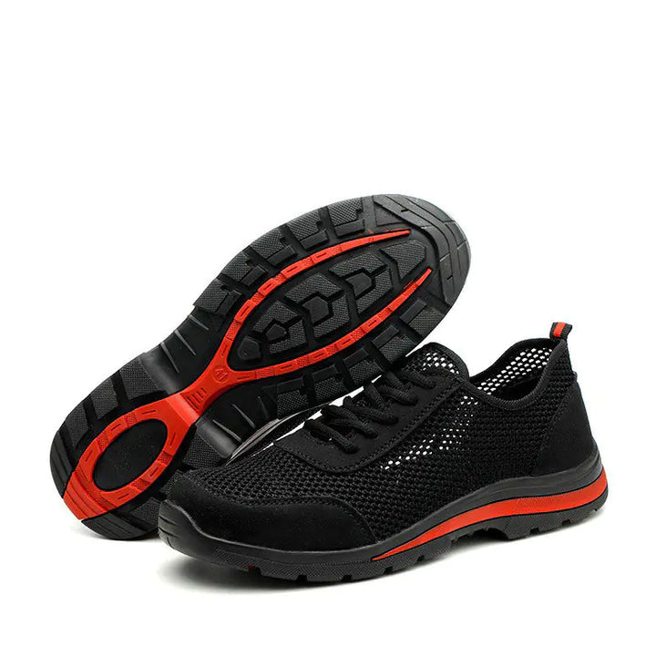 Men's Safety Shoes with Steel Toe, Lightweight & Slip-Resistant