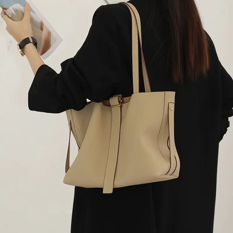 Premium Leather Handbag with Large Capacity