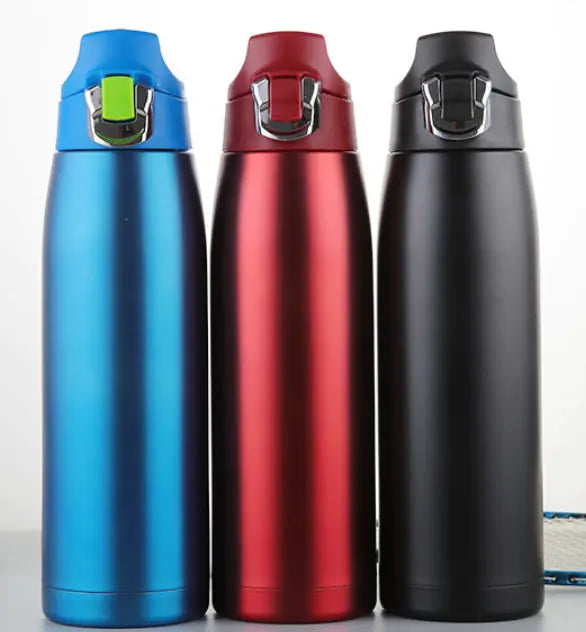 Vacuum Sports Water Bottle - Stainless Steel Insulated