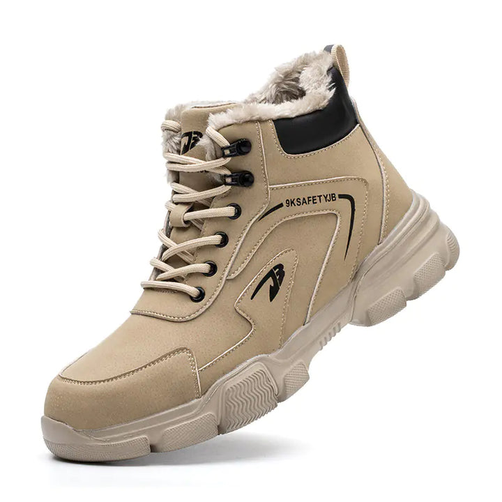 Men's Steel Toe Work Boots - High Top Safety Shoes