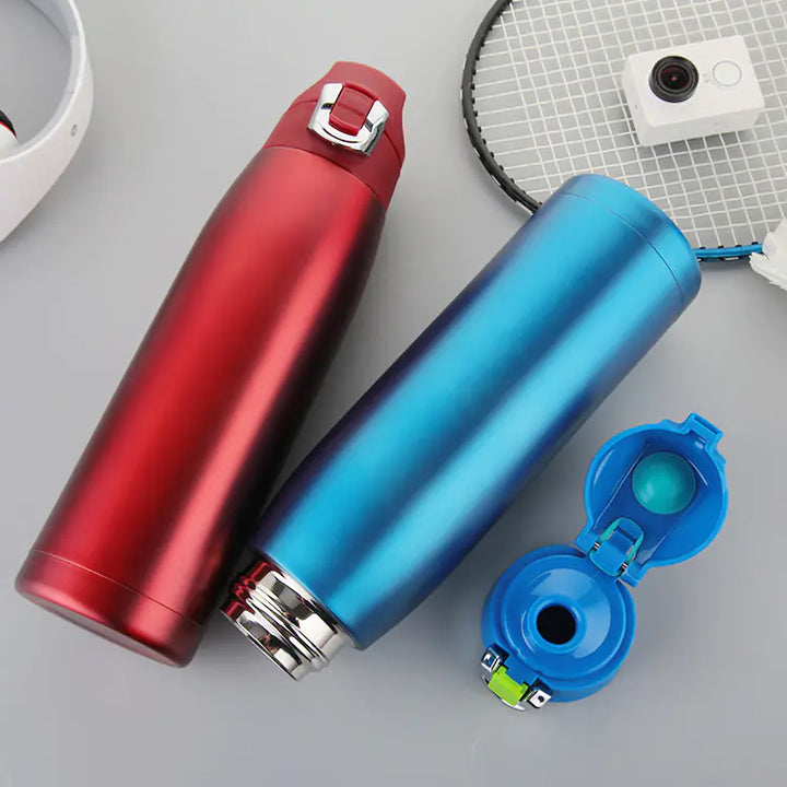 Vacuum Sports Water Bottle - Stainless Steel Insulated