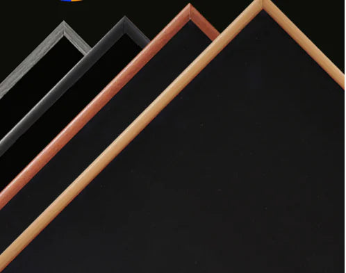 Magnetic Blackboard with Curved Wooden Frame for Cafes